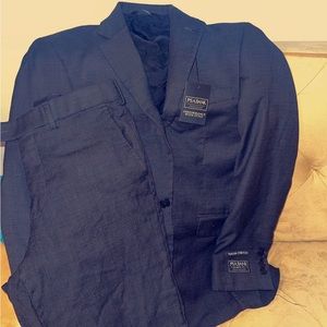 New Jos A. Bank Stretch Men's 2pc Grey Suit Blazer Jacket & Pant Sz 36